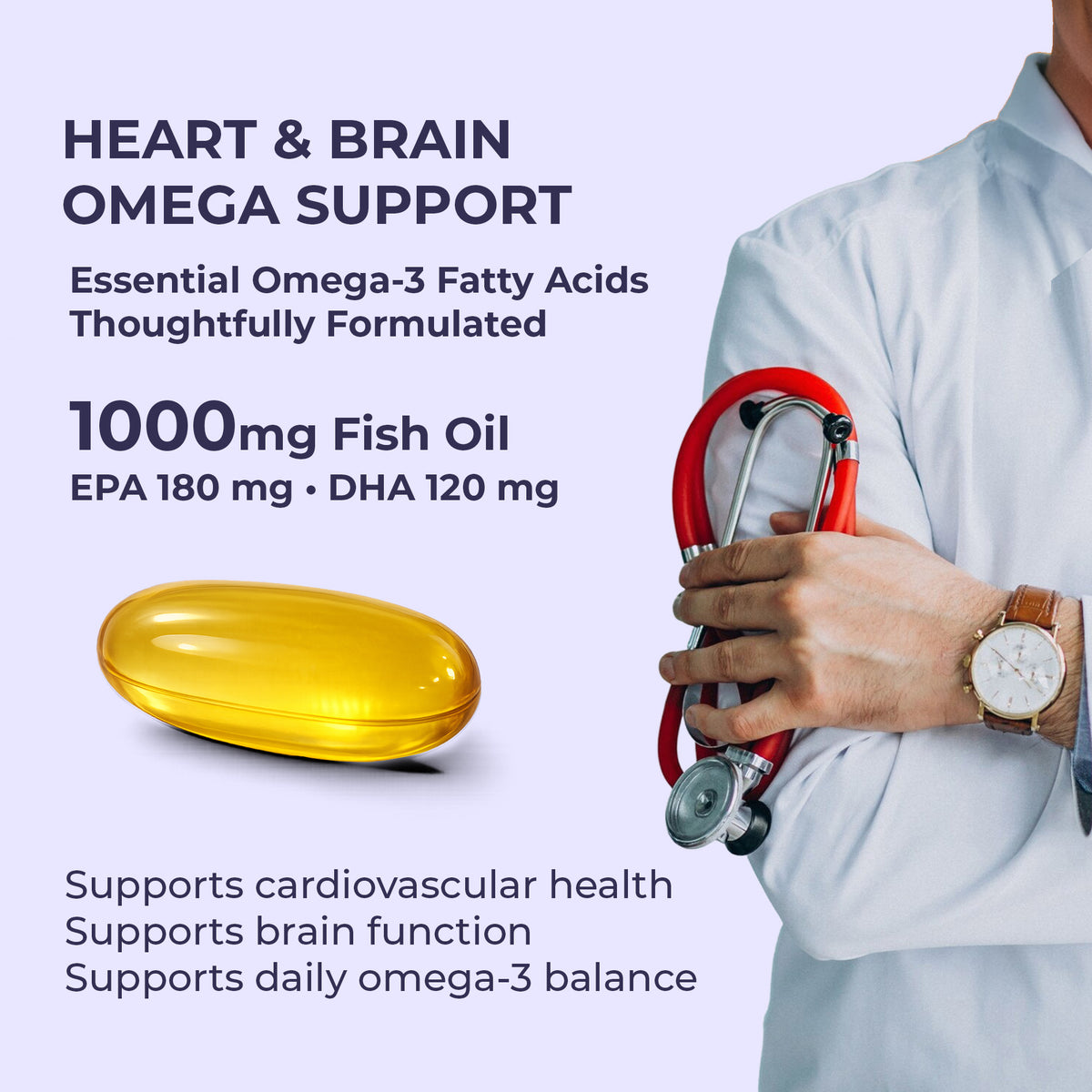 Omega-3 Fish Oil 1000 mg | 60 Softgels | OYB Omega