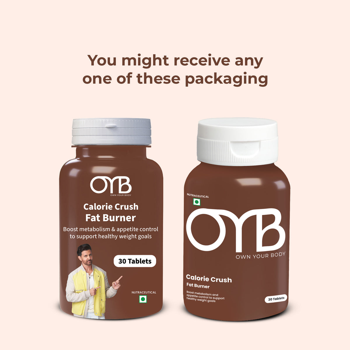 Fat Burner Tablets with Garcinia & Green Tea for Metabolism Support | 30 Tablets | OYB Calorie Crush