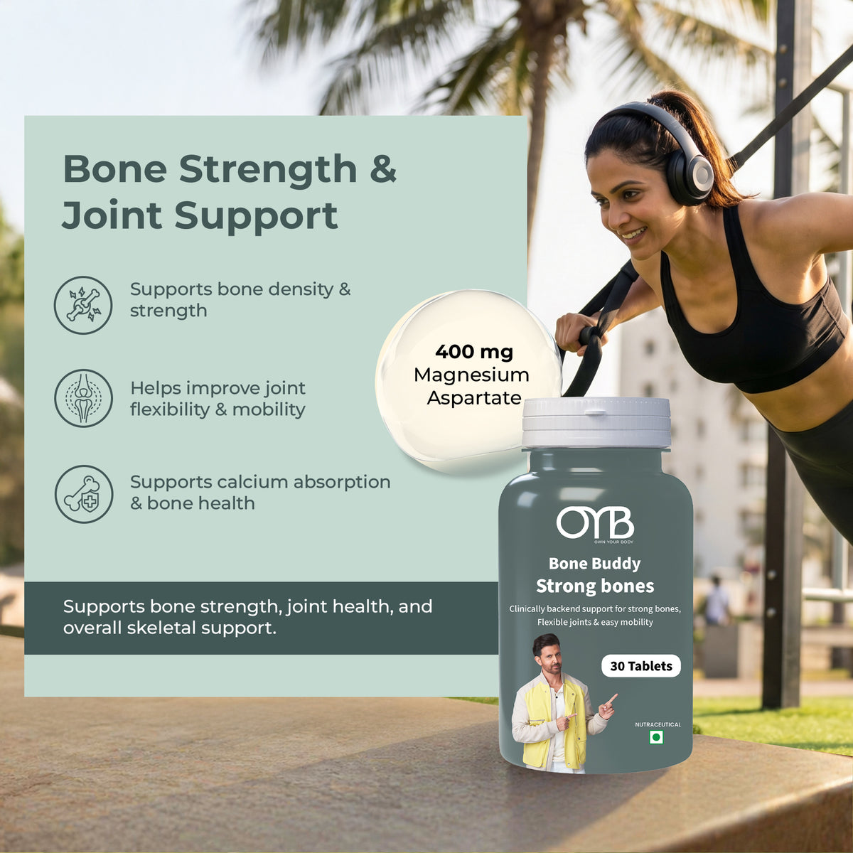 Bone & Joint Support Formula | 30 Tablets | OYB Bone Buddy