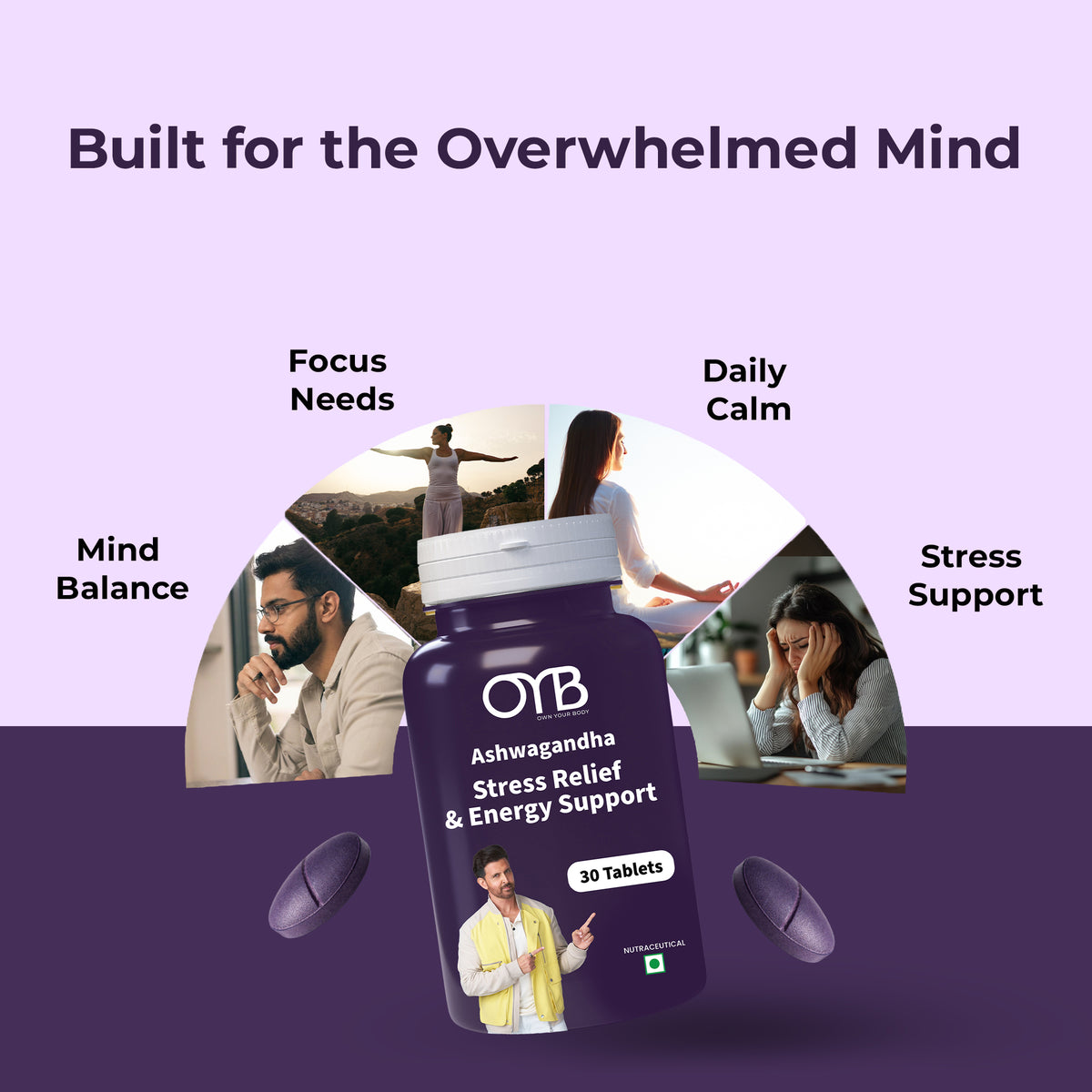 Ashwagandha 500 mg | 30 Tablets | OYB Ashwagandha