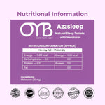 OYB Azzleep — Melatonin 10mg Sleep Support Tablets