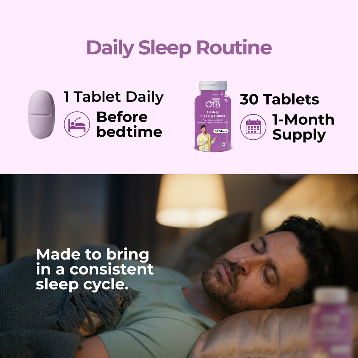 OYB Azzleep — Melatonin 10mg Sleep Support Tablets