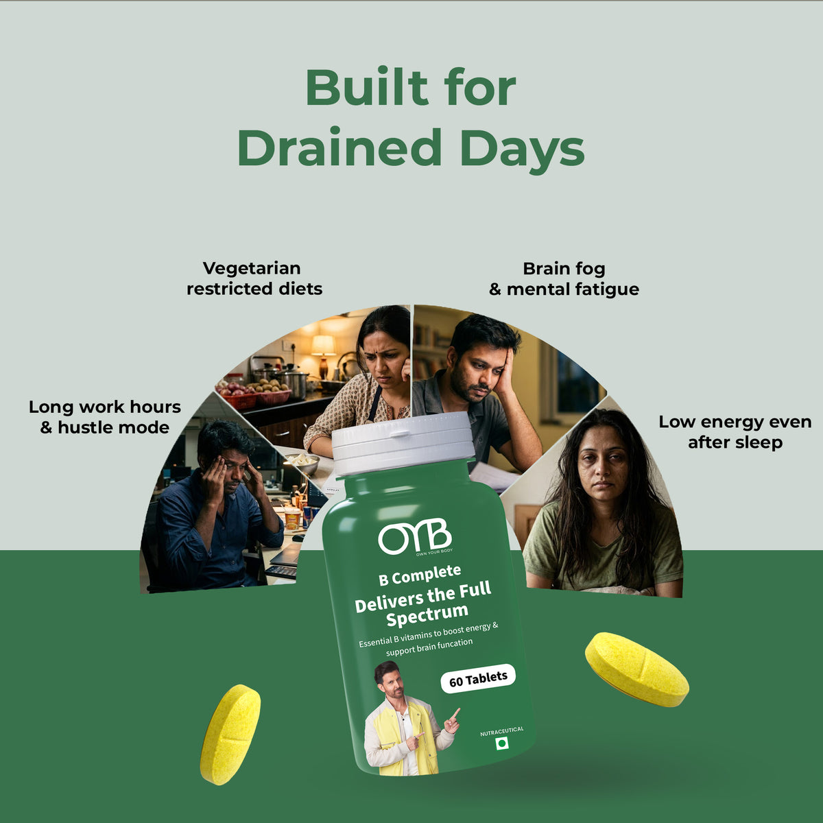 Vitamin B-Complex | 30 Tablets | OYB B Complete