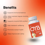 OYB PCOS Support Supplement for Women with Myo-Inositol & NAC for Hormonal Balance | 30 Tablets