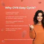 OYB PCOS Support Supplement for Women with Myo-Inositol & NAC for Hormonal Balance | 30 Tablets
