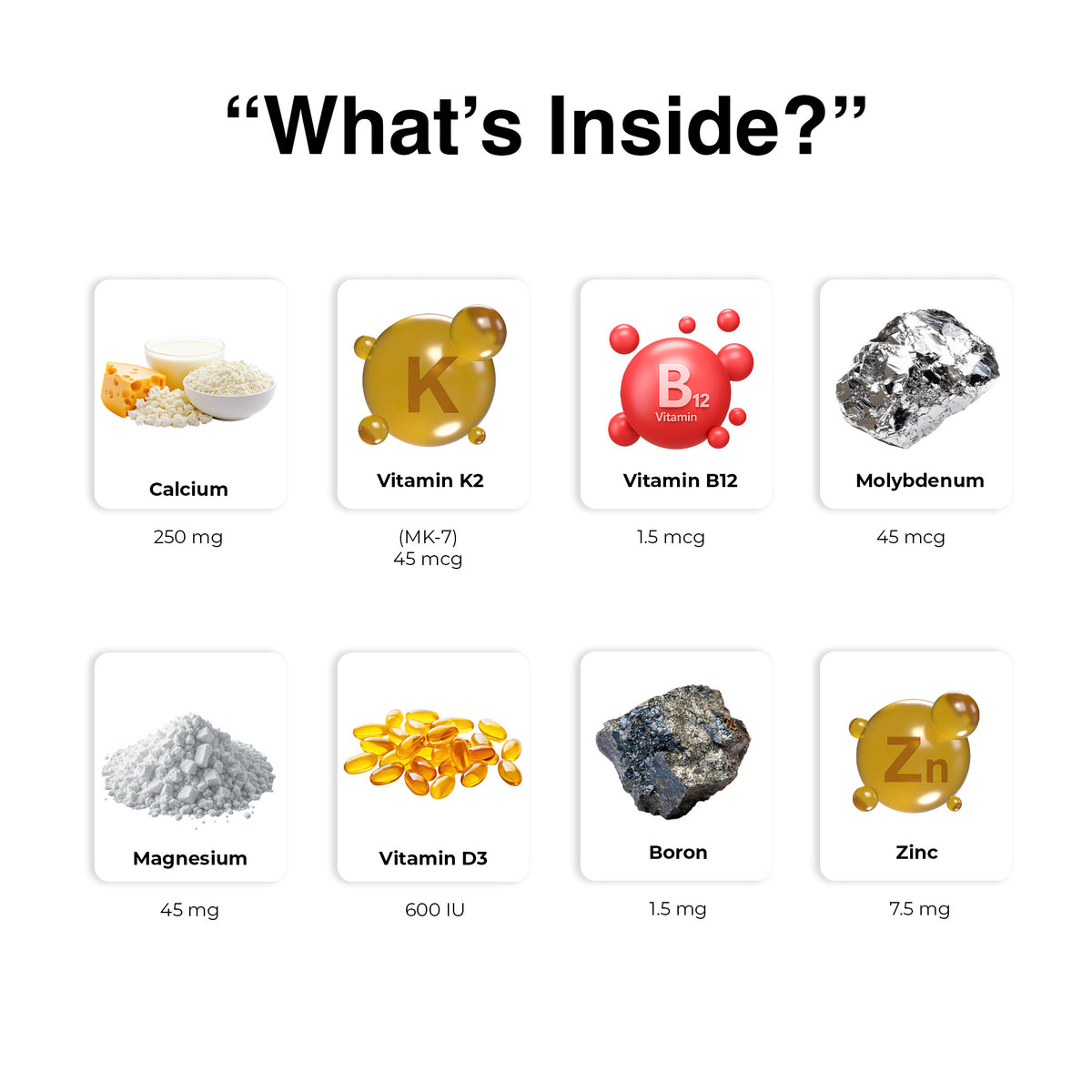 OYB D3 + K2 for Bone & Heart Health with D3, K2 MK-7 & Calcium | 60 Tablets | OYB D3 + K2