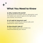 OYB D3 + K2 for Bone & Heart Health with D3, K2 MK-7 & Calcium | 60 Tablets | OYB D3 + K2