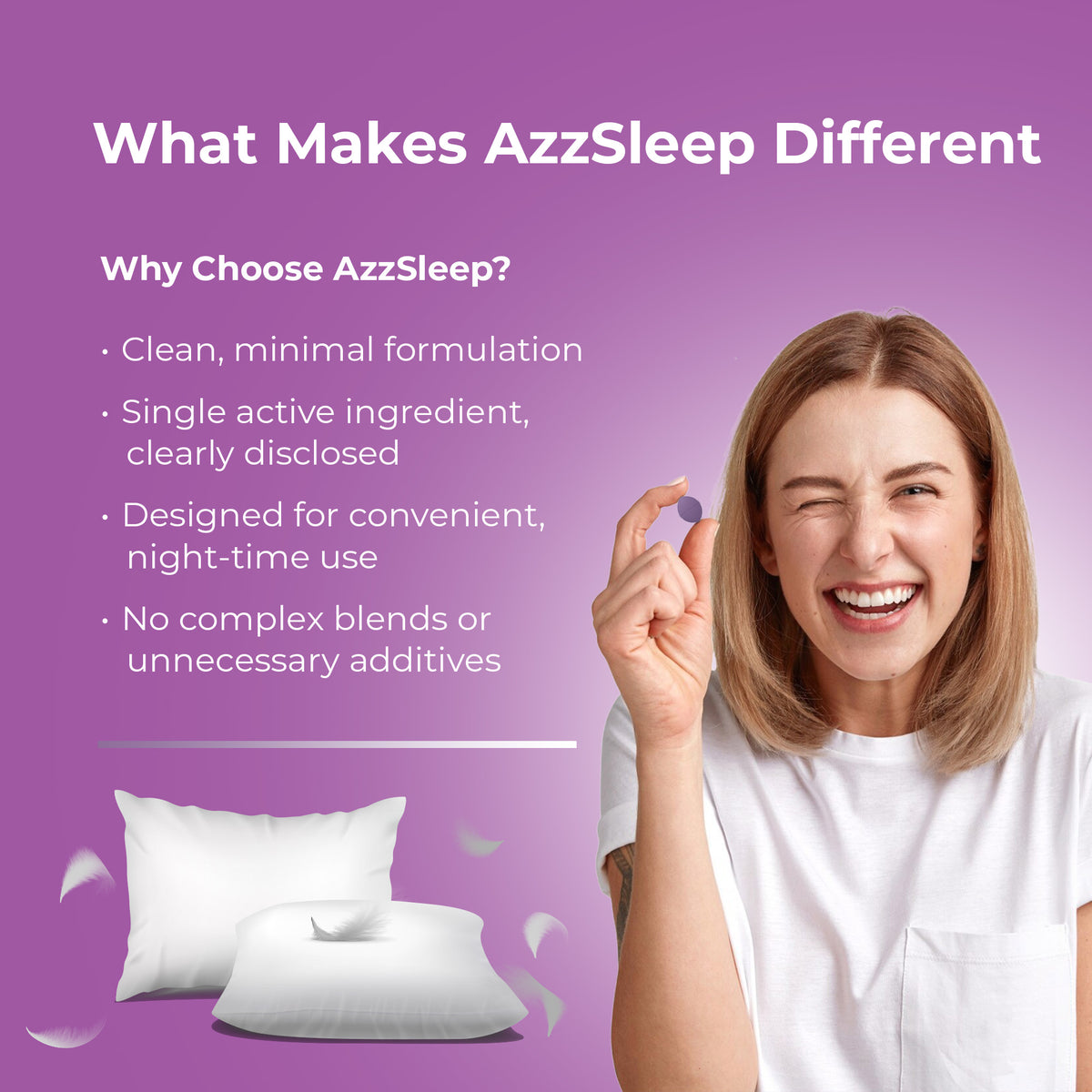 OYB Natural Sleep Tablets with Melatonin | 30 Tablets | OYB Azzzleep