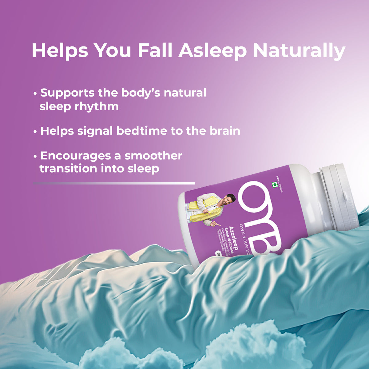 OYB Natural Sleep Tablets with Melatonin | 30 Tablets | OYB Azzzleep
