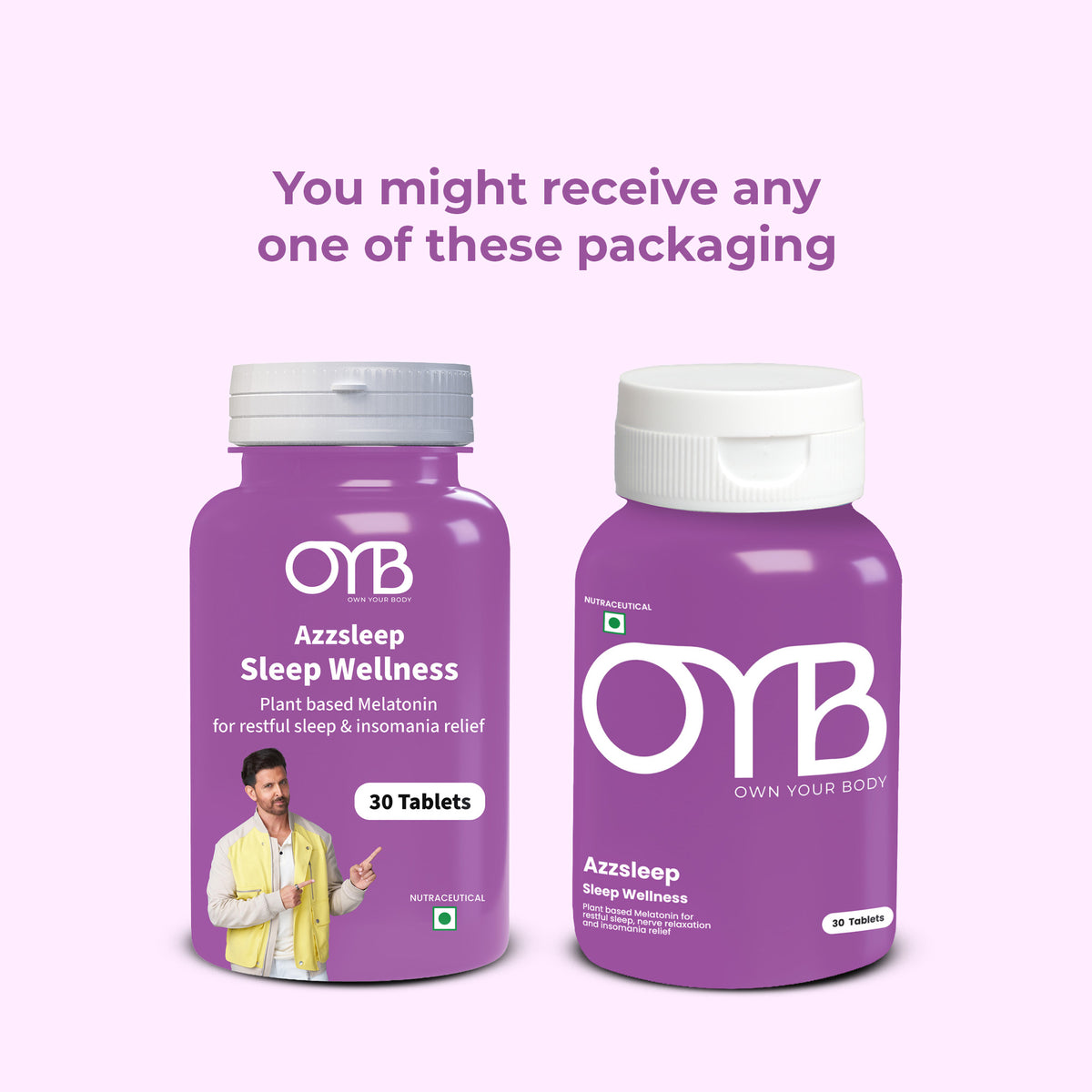 OYB Azzleep — Melatonin 10mg Sleep Support Tablets