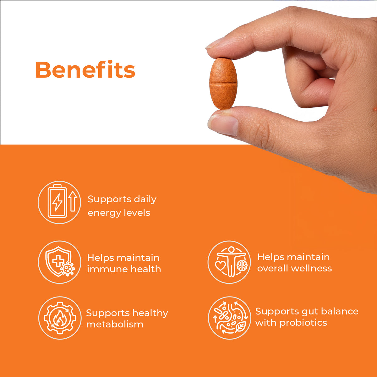 Multivitamin with 24 Nutrients | 60 Tablets | OYB Daily Top-Up