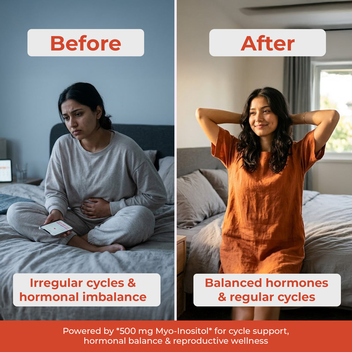 Myo-Inositol + NAC PMS Support | 30 Tablets | OYB Easy Cycle