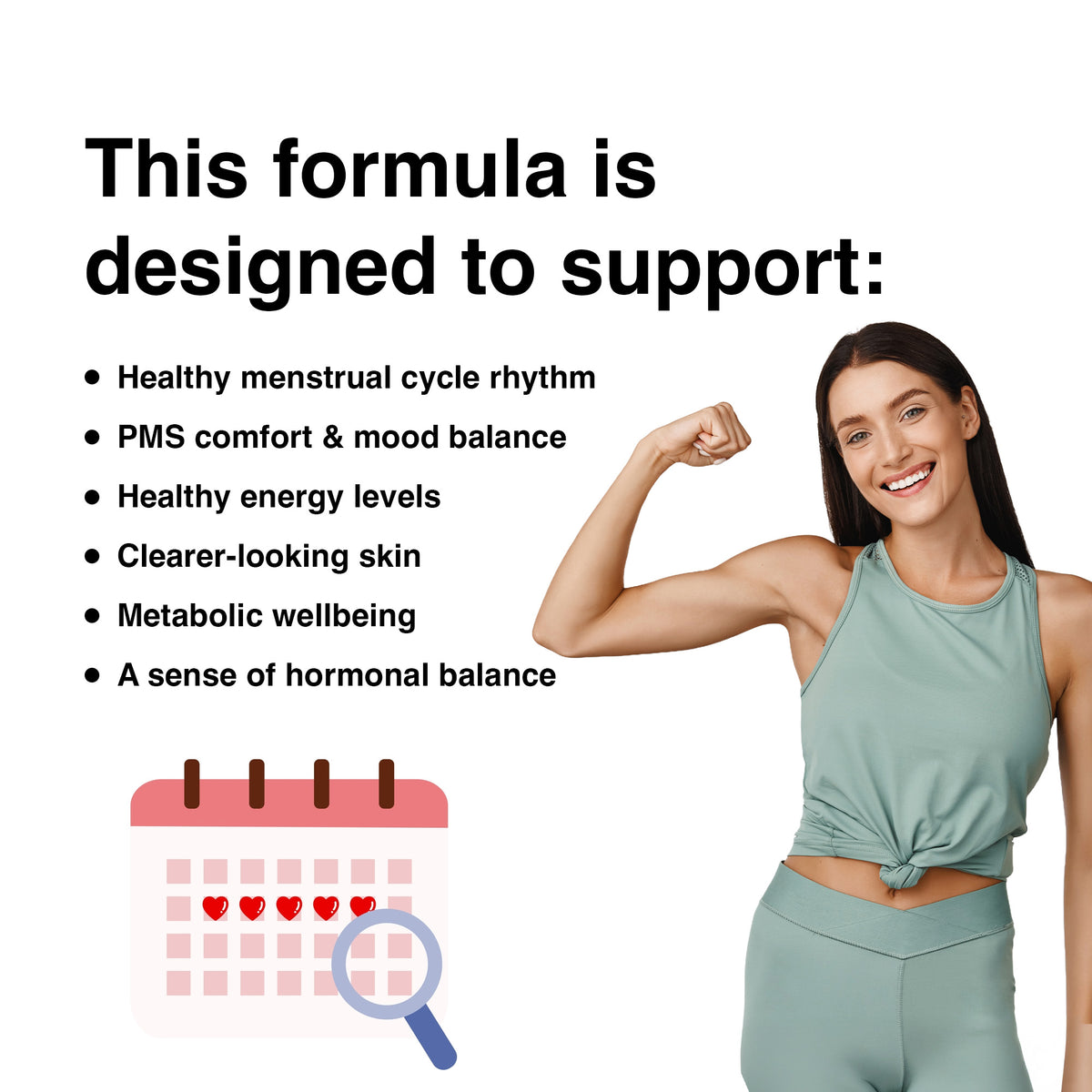 OYB PCOS Support Supplement for Women with Myo-Inositol & NAC for Hormonal Balance | 30 Tablets