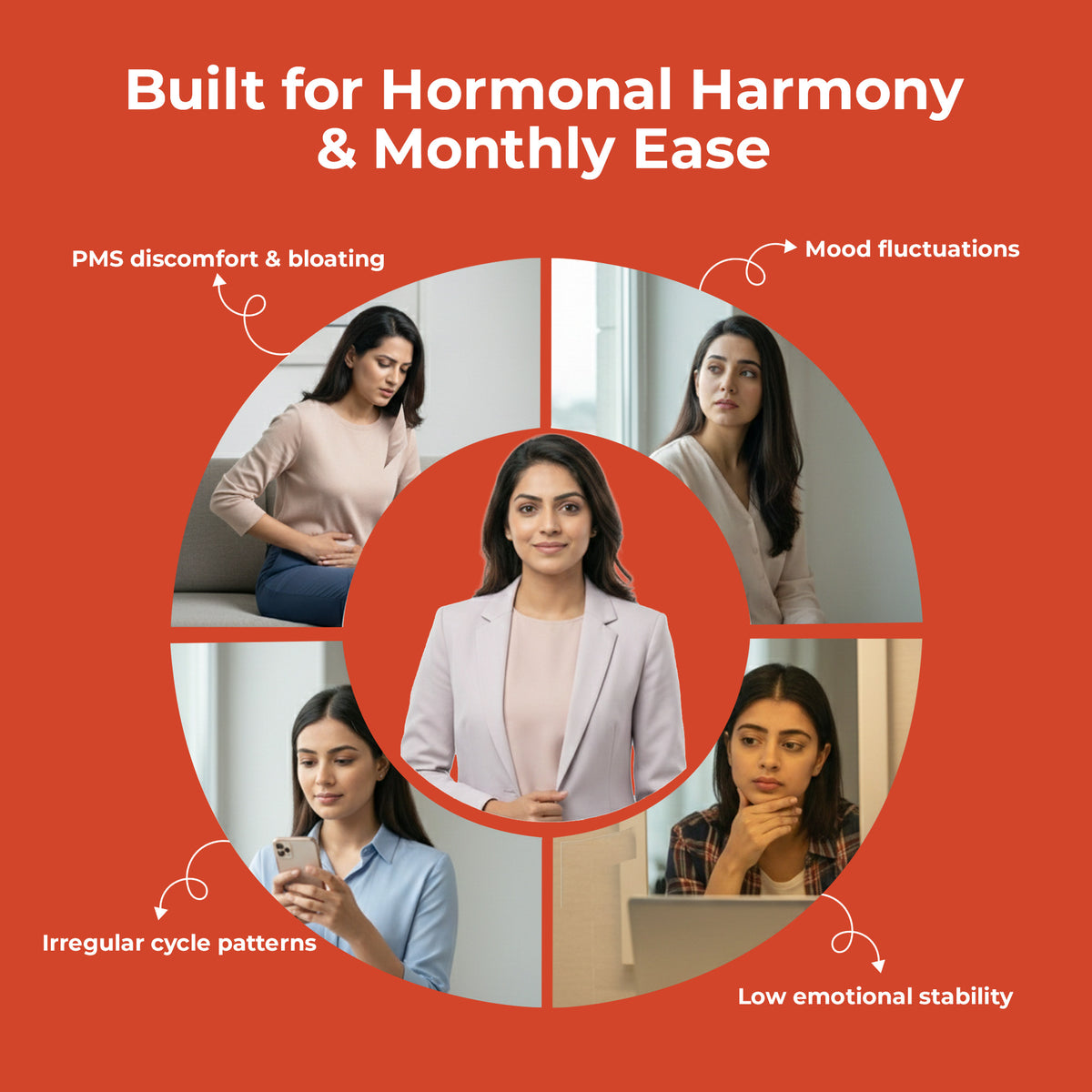 OYB PMSupport Supplement for Women with Myo-Inositol & NAC for Hormonal Balance | 30 Tablets | OYB Easy Cycle