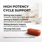 OYB PMSupport Supplement for Women with Myo-Inositol & NAC for Hormonal Balance | 30 Tablets | OYB Easy Cycle