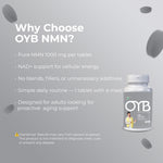 OYB NMN Anti-Aging Tablets with Nicotinamide Mononucleotide for NAD+ Boost | 30 Tablets | OYB NMN