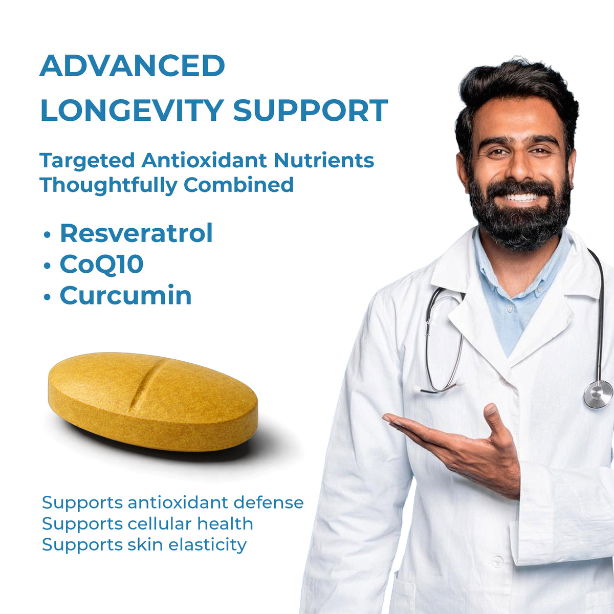 CoQ10 + Resveratrol + Curcumin | 30 Tablets | OYB Time Machine