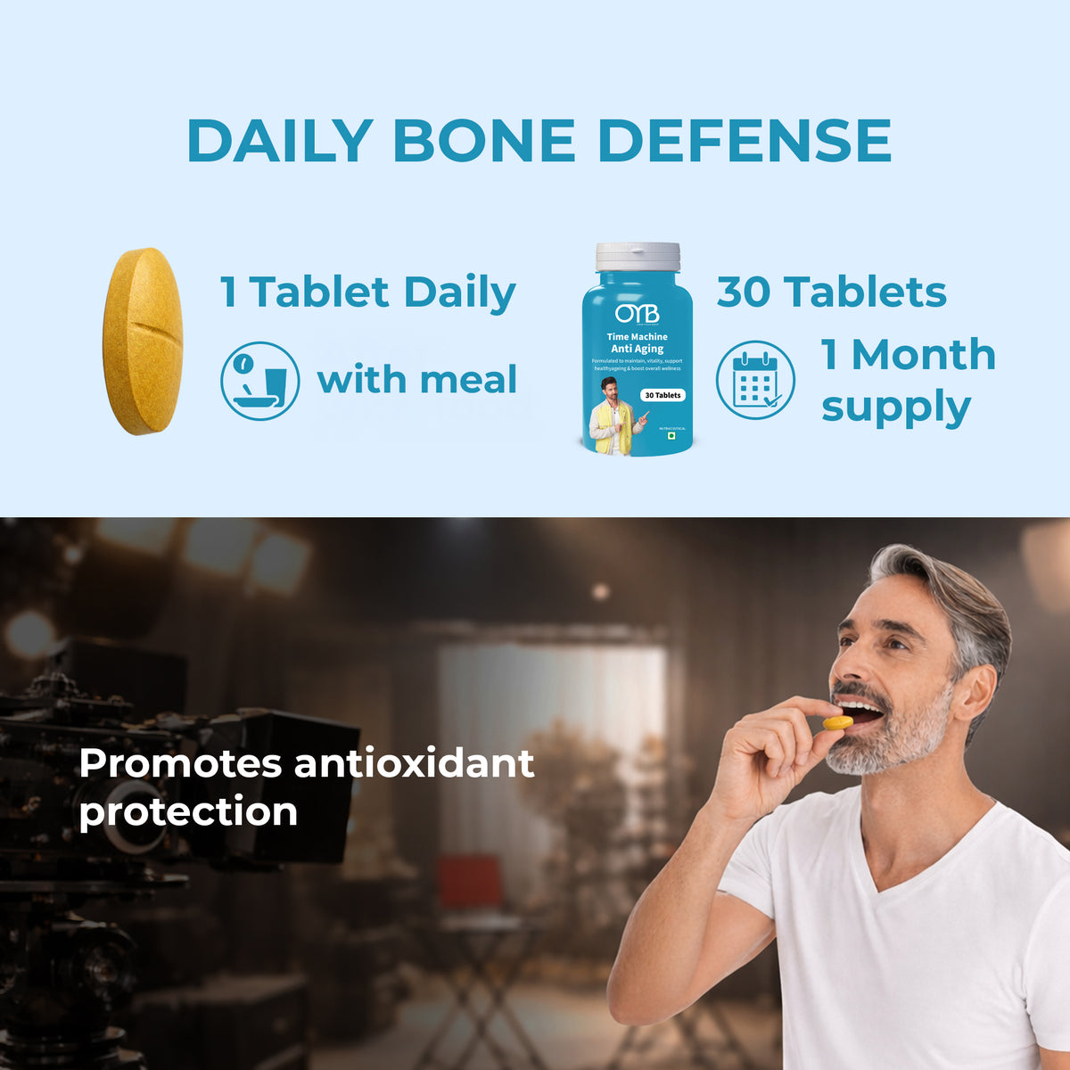 CoQ10 + Resveratrol + Curcumin | 30 Tablets | OYB Time Machine