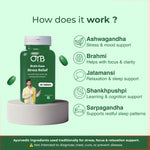 Stress Relief with Ashwagandha + Brahmi | 30 Tablets | OYB Brain Ease