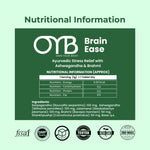 Stress Relief with Ashwagandha + Brahmi | 30 Tablets | OYB Brain Ease
