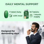 Stress Relief with Ashwagandha + Brahmi | 30 Tablets | OYB Brain Ease