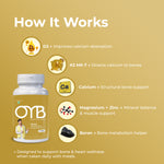 OYB D3 + K2 for Bone & Heart Health with D3, K2 MK-7 & Calcium | 60 Tablets | OYB D3 + K2